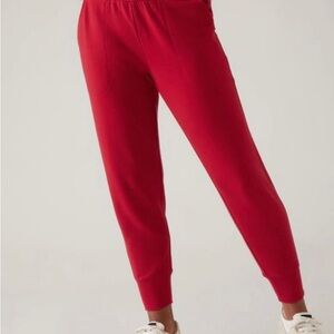 Athleta Luxe Coaster Jogger Red Sz Medium
